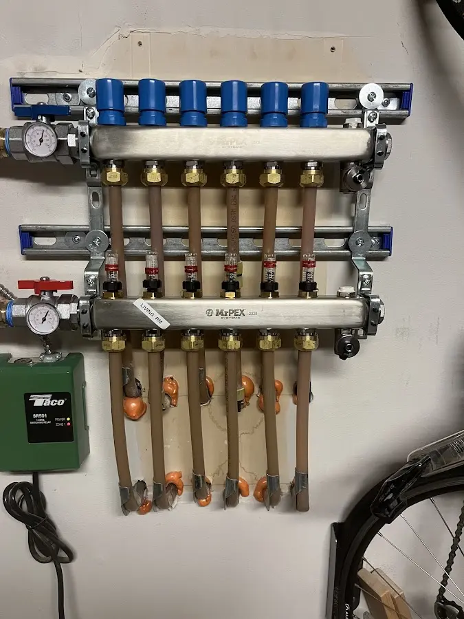 Plumber performing Gas Line Installation at a residential property in Williamsburg